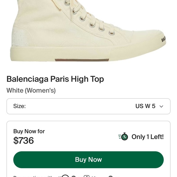 Balenciaga Beige High-Top Sneakers - Picture 8 of 9